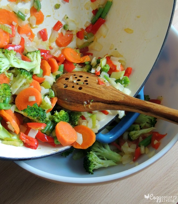 Transfer the Vegetables to A Bowl