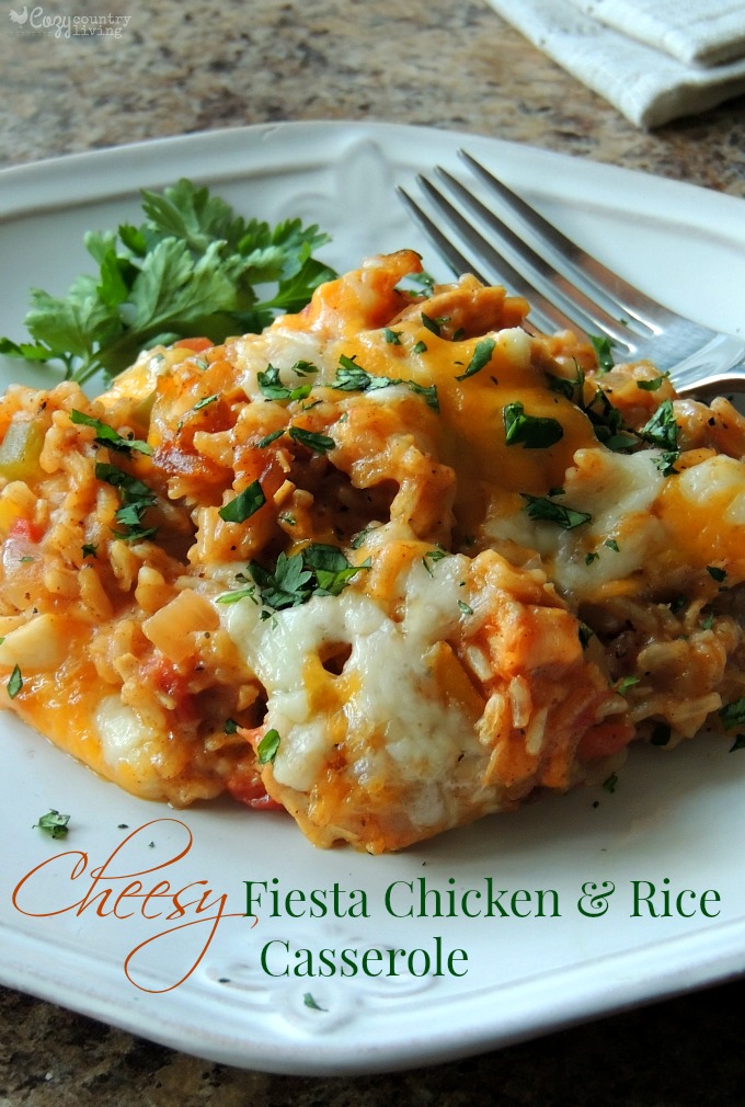 Cheesy Fiesta Chicken & Rice Casserole
